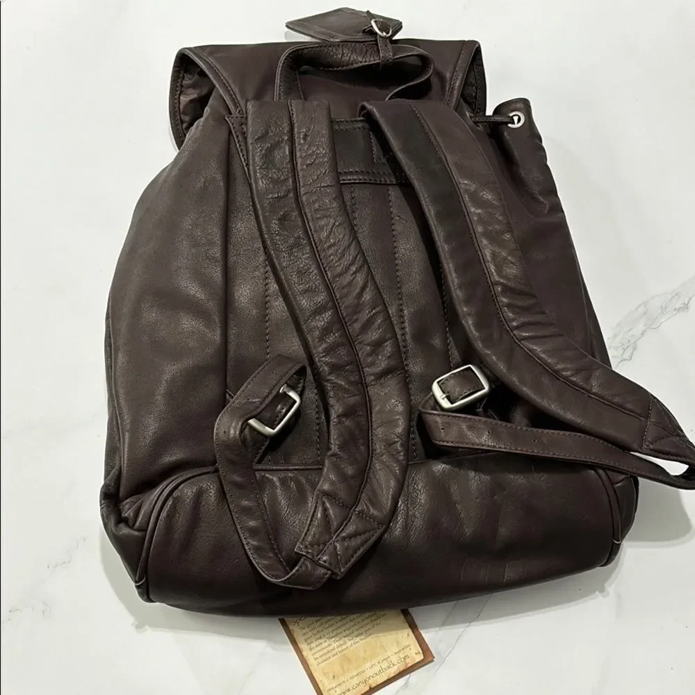 Brown Leather Backpack